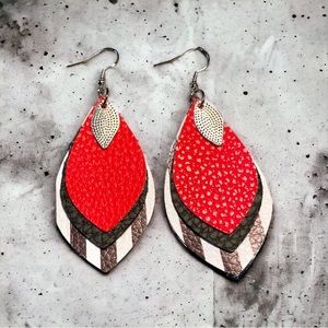 Faux Leather Earrings